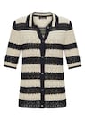 Veste en tricot à rayures avec motif ajouré thumbnail 6