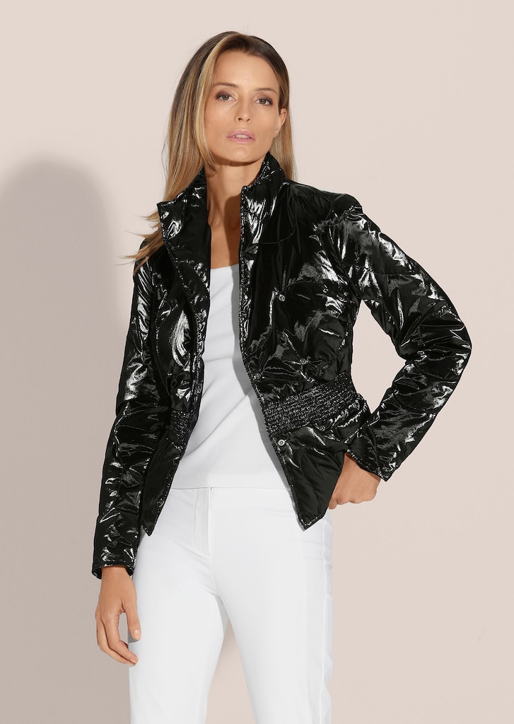 Quilted jacket in a shiny look