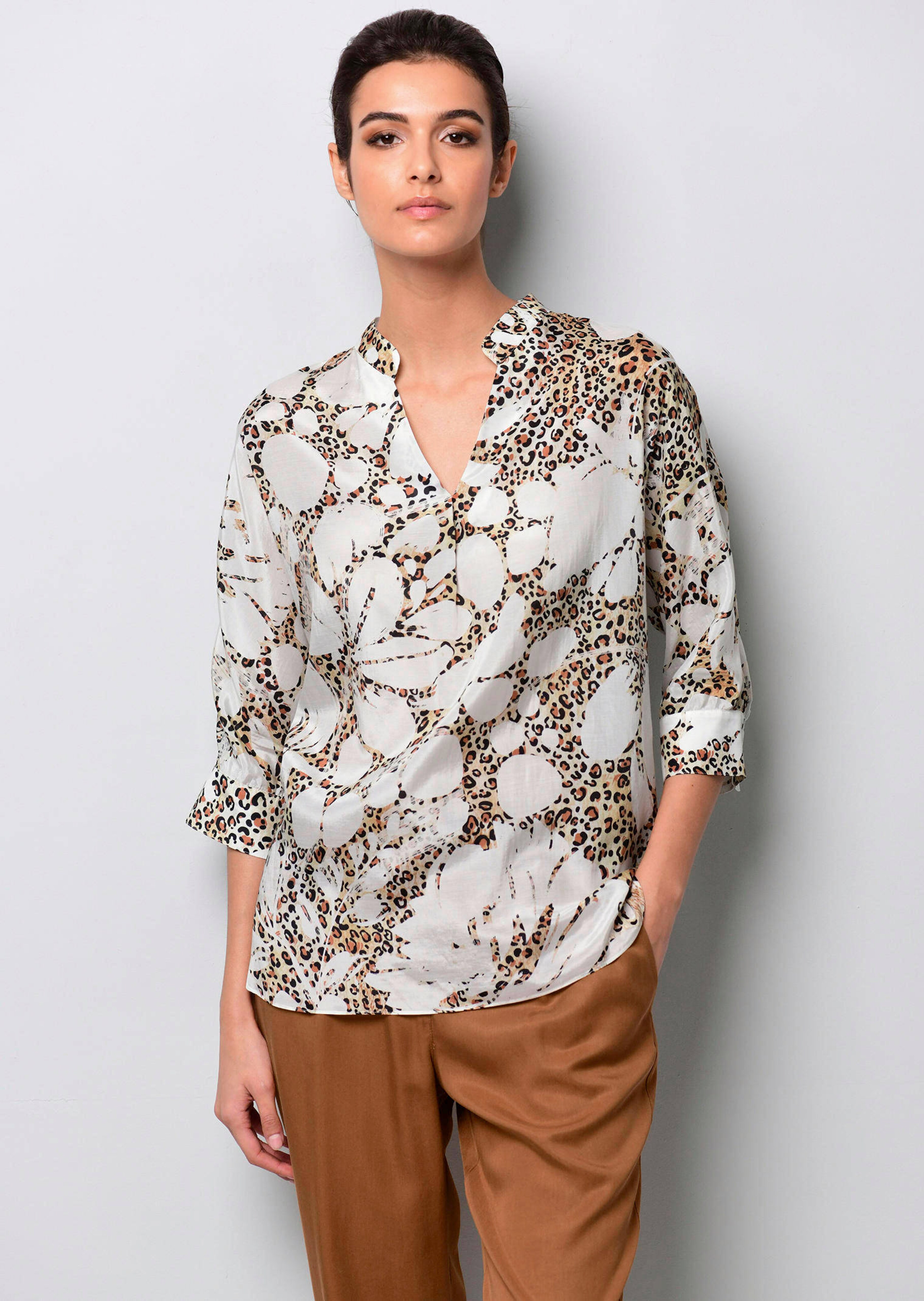 Oversizedbluse in modischem Print