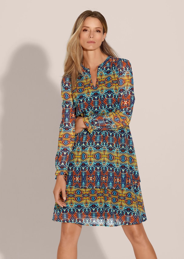 Printed dress with lining