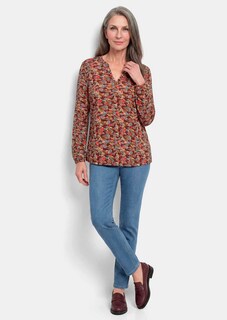 Pflegeleichte Jerseybluse mit All-Over-Print thumbnail 2