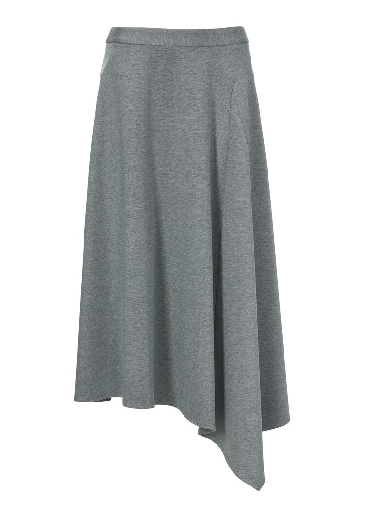Jersey skirt with flounce