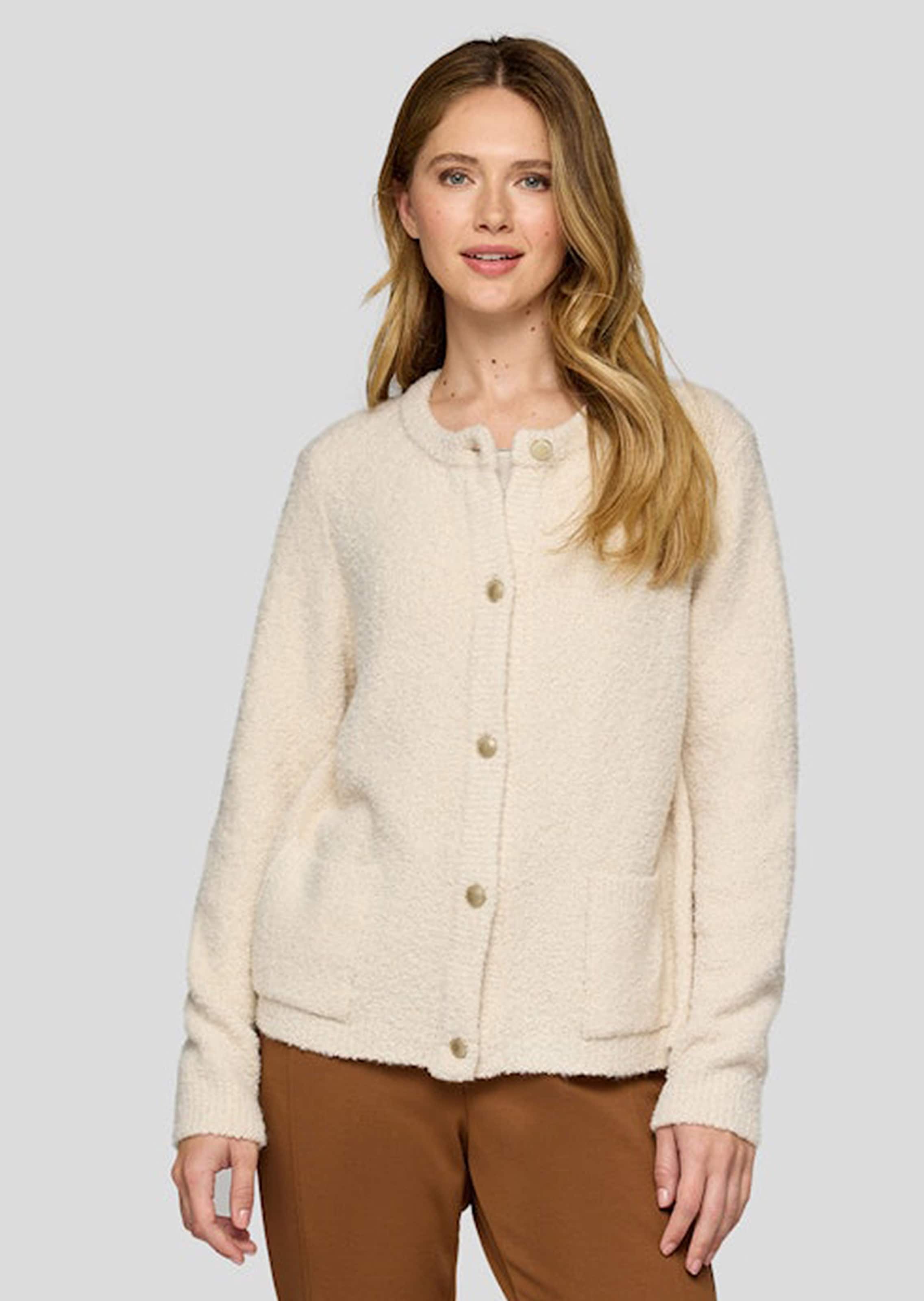 Strickjacke in Bouclé-Optik