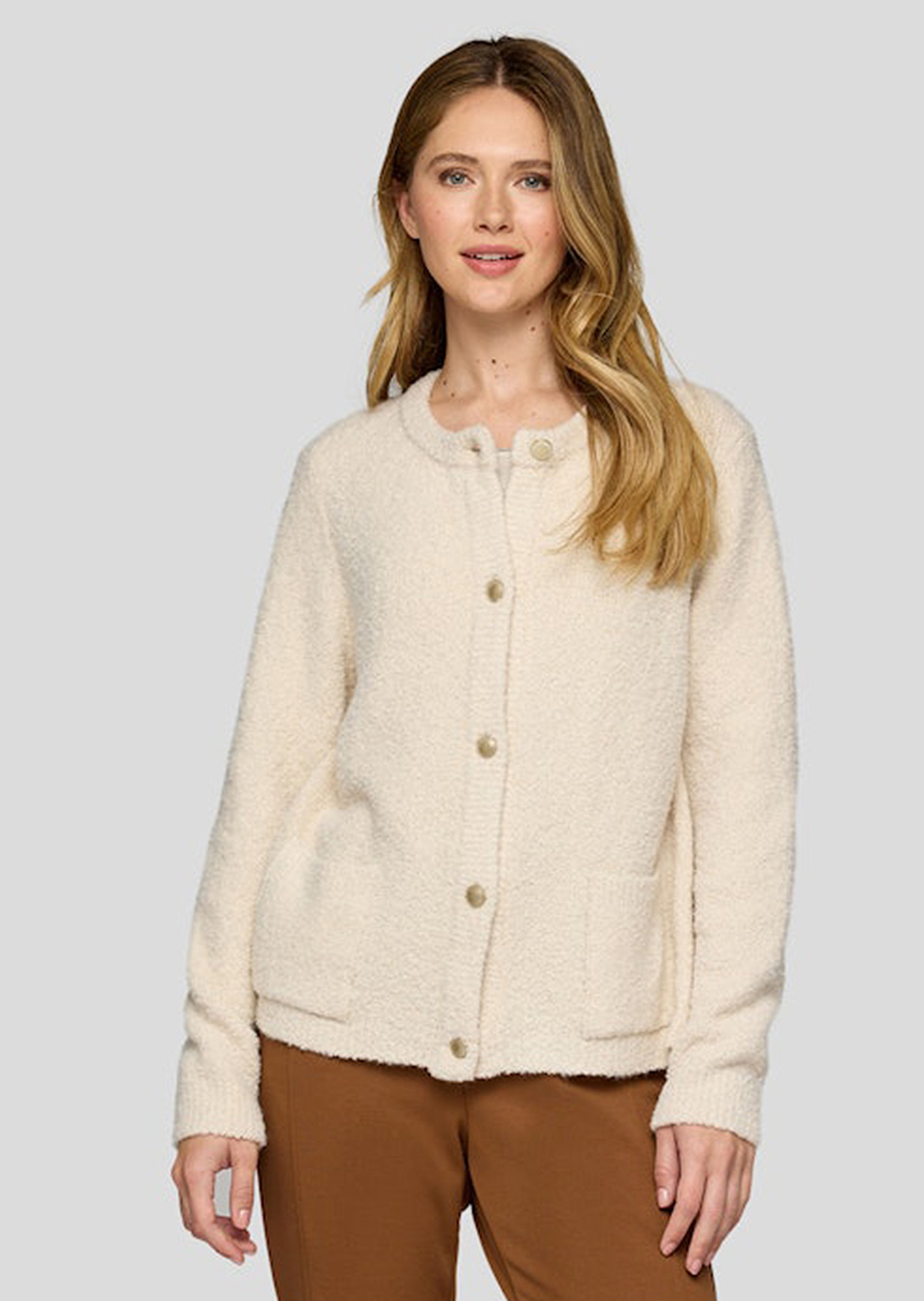 Strickjacke in Bouclé-Optik