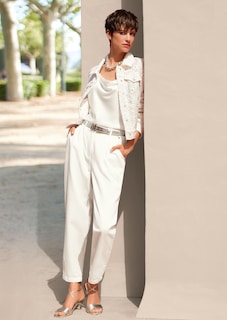 Jeansjacke aus wertvoller Baumwollspitze thumbnail 7