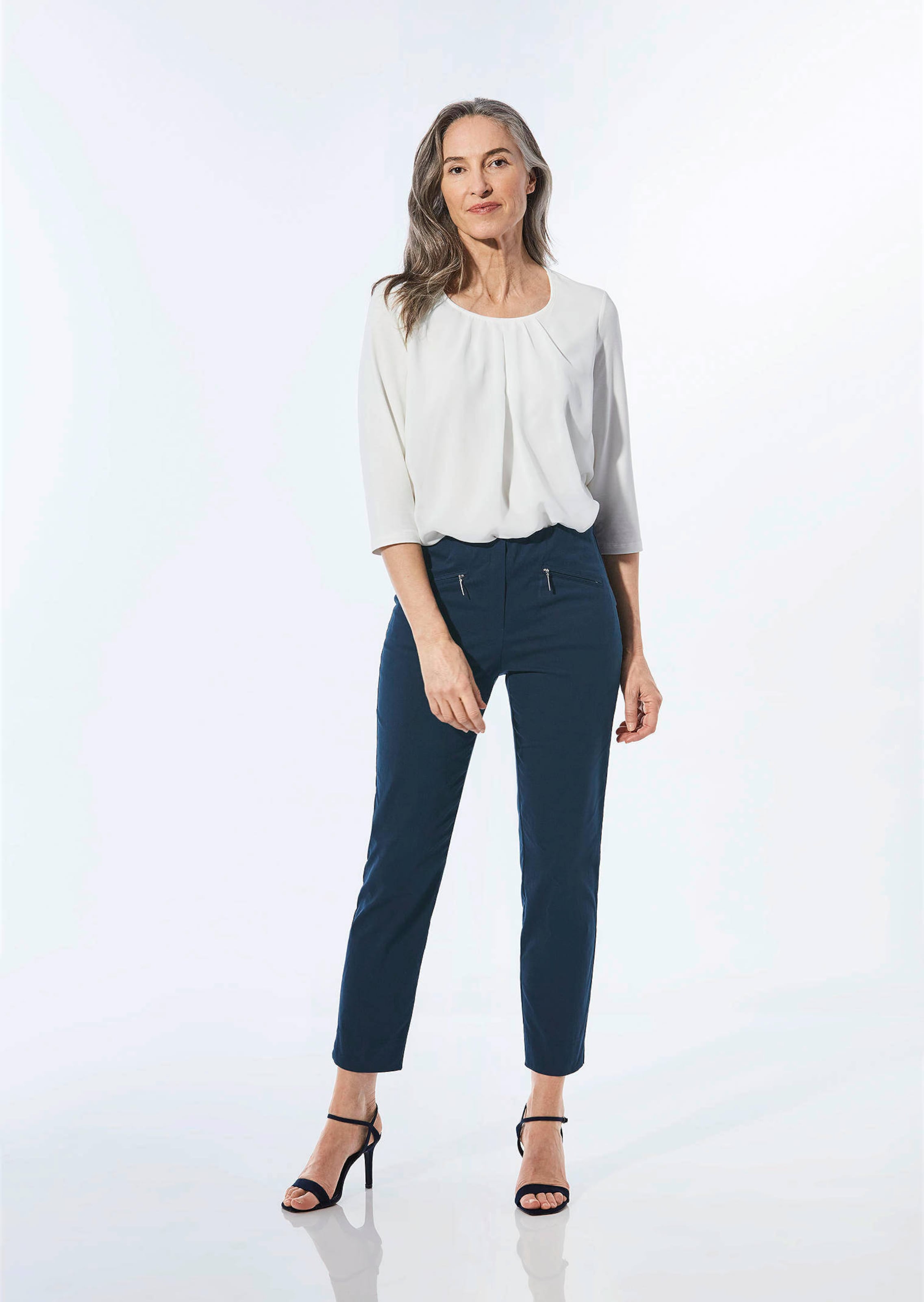 Pantalon super stretch 7/8 LOUISA - marine - Gr. 42 de Goldner Fashion