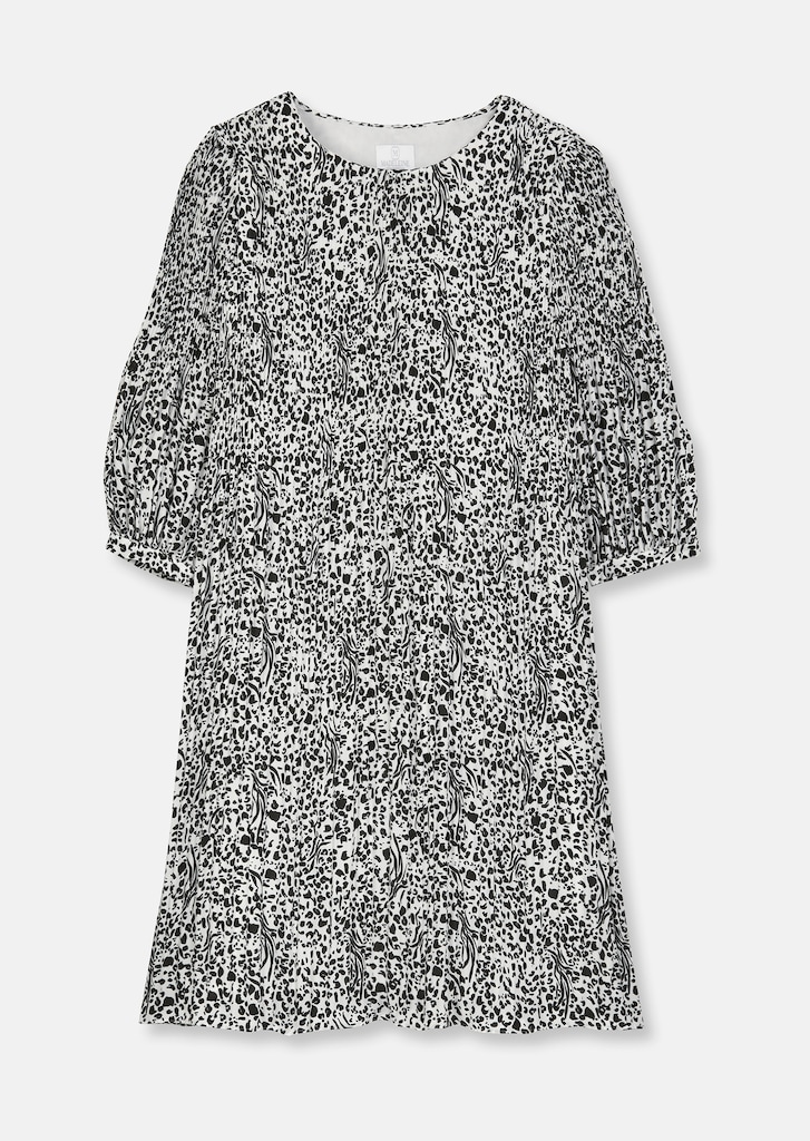 Schwungvolles Plissee-Kleid – unifarben oder bedruckt