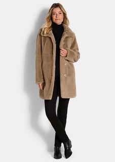 Teddymantel mit Animal-Print-Futter thumbnail 2