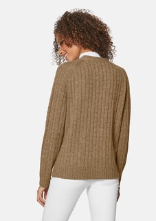 Strickjacke mit Zopfmuster in angesagten Farben thumbnail 3