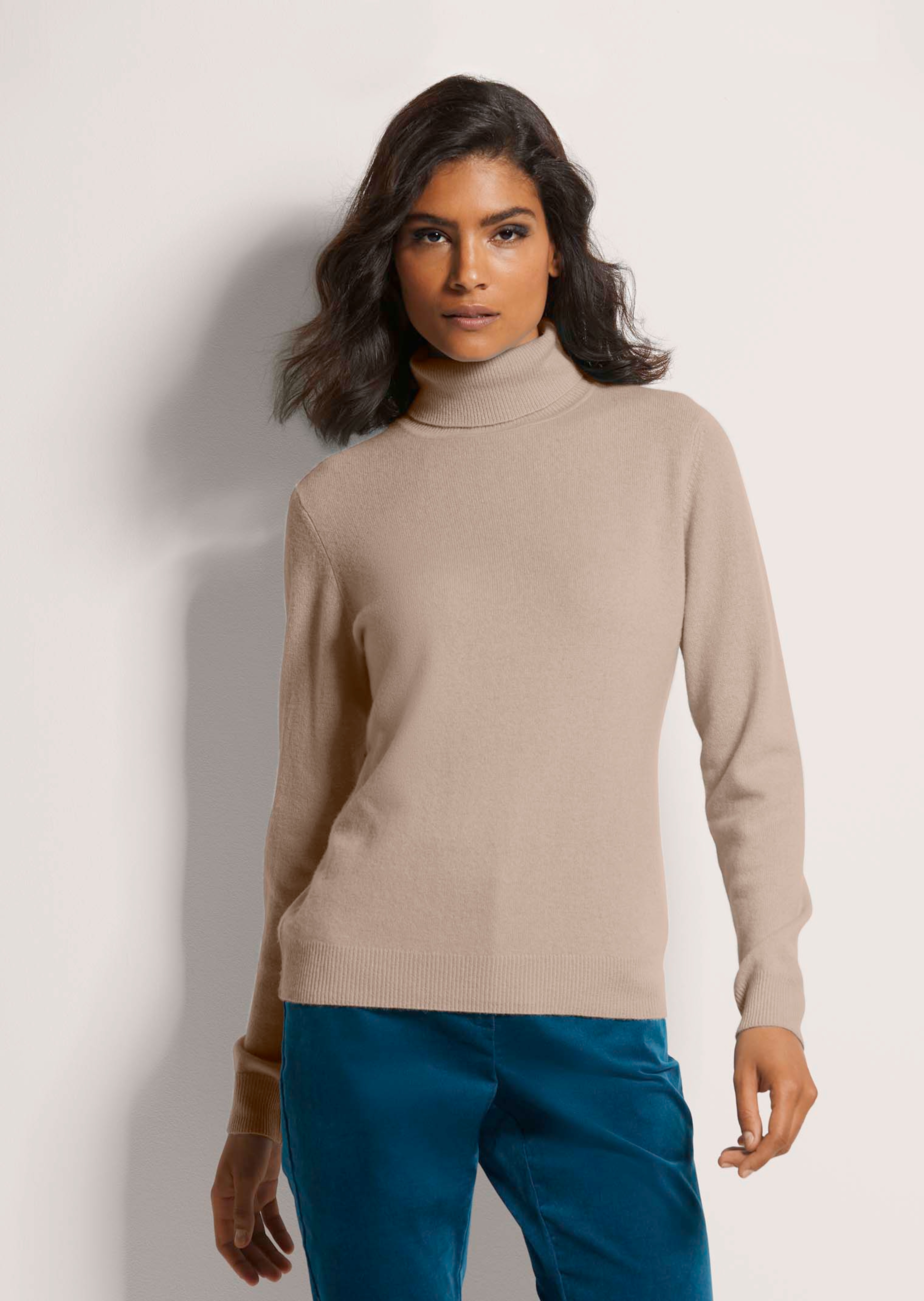 Kaschmirpullover mit Rollkragen