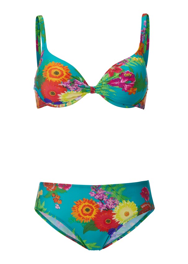 Bikini with colourful floral print