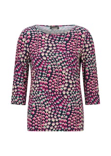 T-shirt en jersey avec encolure bateau et manches 3/4 thumbnail 6