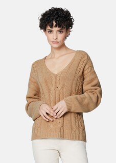 Zopfmuster-Pulli mit Schurwolle und Kaschmir thumbnail 1