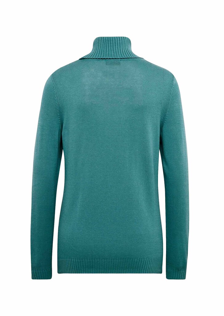 Pullover mit halsfernem Rollkragen