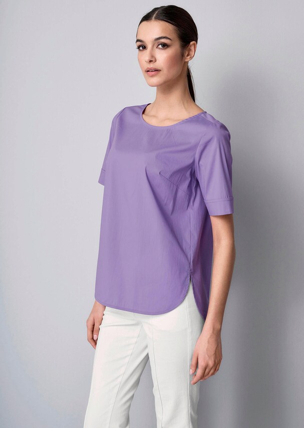 Bluse in sportlicher Popelinequalität