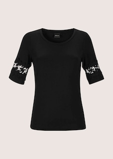 Shirt mit Halbarm und Spitzendetail thumbnail 6