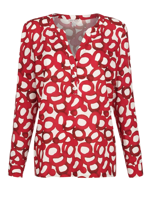 Bluse mit grafischem Dessin 5