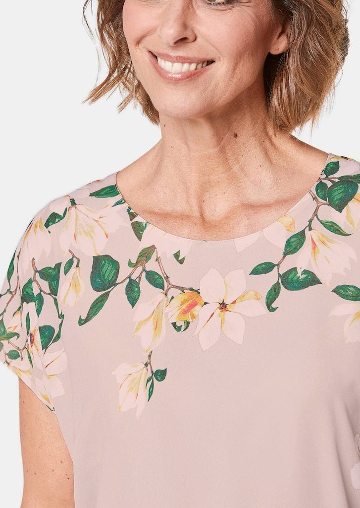 Luchtige blouse van chiffon met een bloemenprint 4