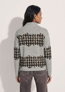 Sweat-shirt jacquard pied-de-poule thumbnail 3