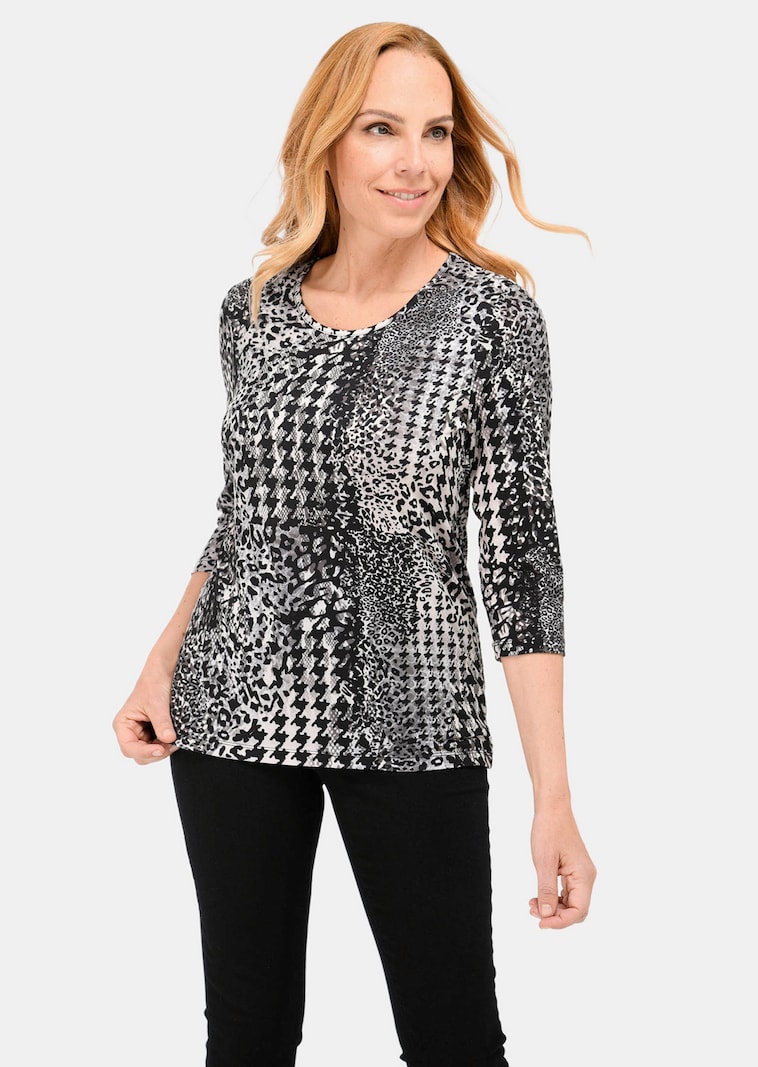 Comfortabel, gedessineerd shirt in een mix van patronen