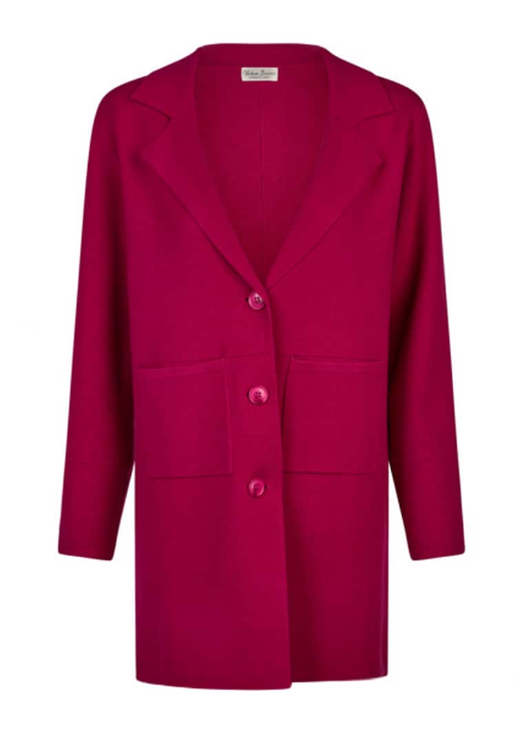 Longstrickblazer mit Reverskragen