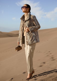 Webpelz-Mantel im Leo-Look thumbnail 7