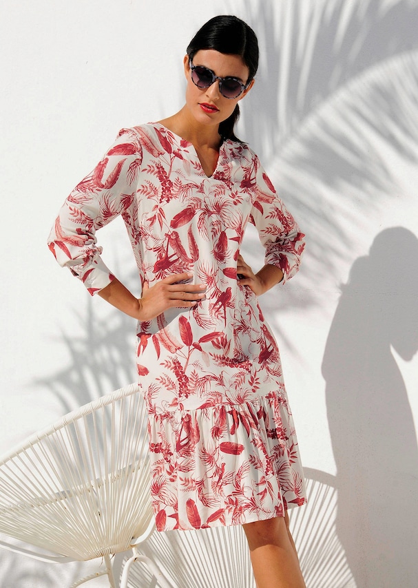 Kleid mit modischem Tropical-Dessin 3