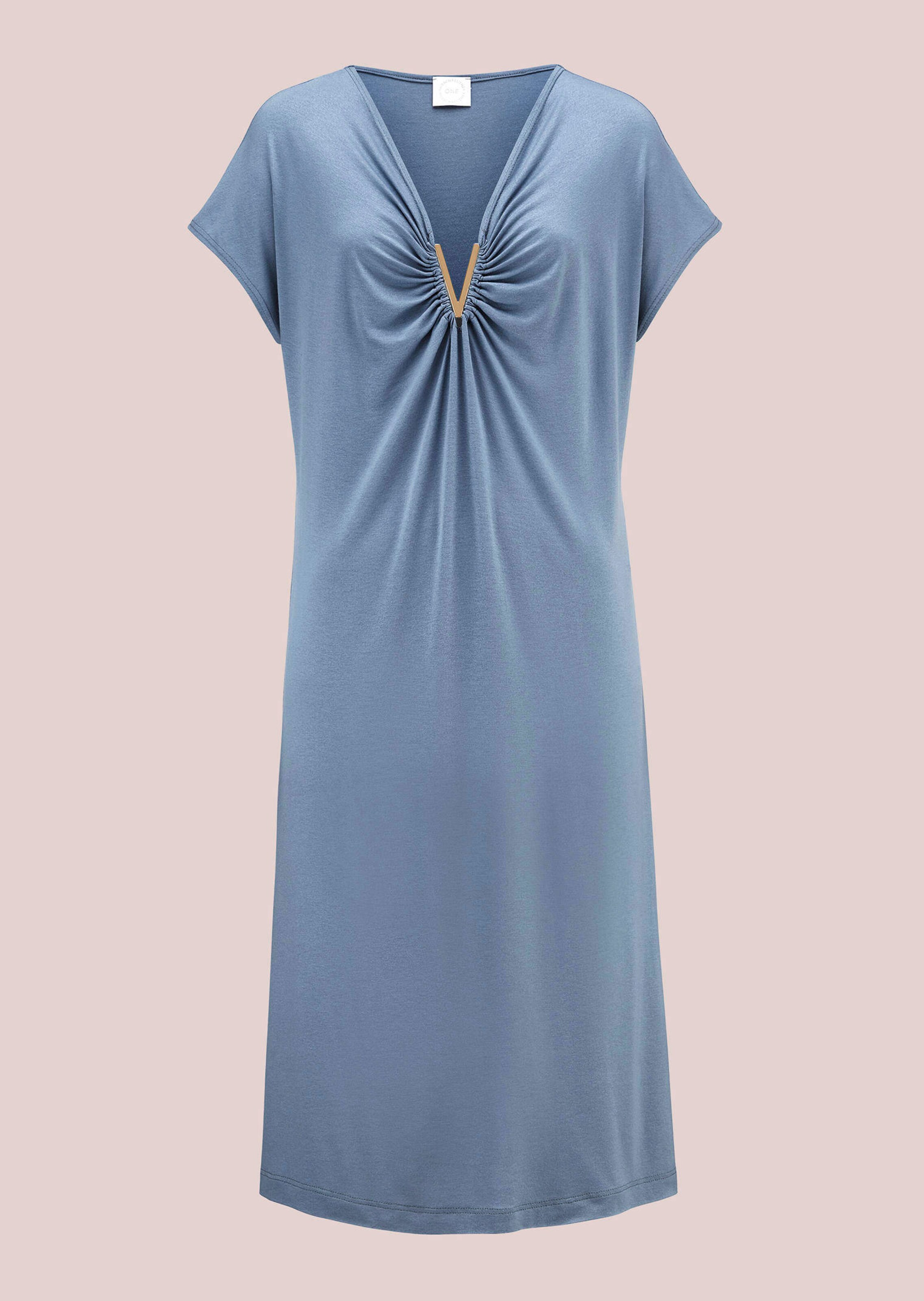 Chemise de nuit avec encolure froncée