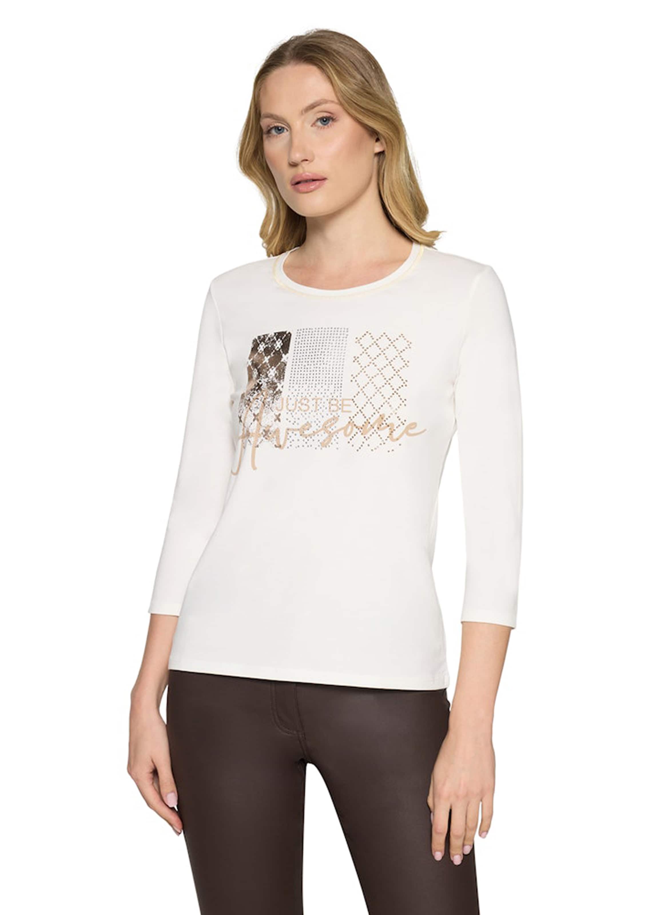 T-shirt en jersey avec imprimé scintillant, devant