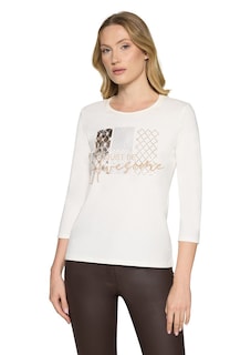 T-shirt en jersey avec imprimé scintillant, devant thumbnail 1