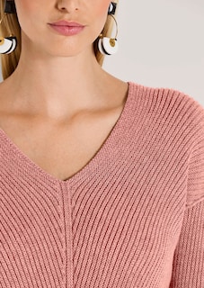 Langarm-Pullover mit V-Ausschnitt thumbnail 5