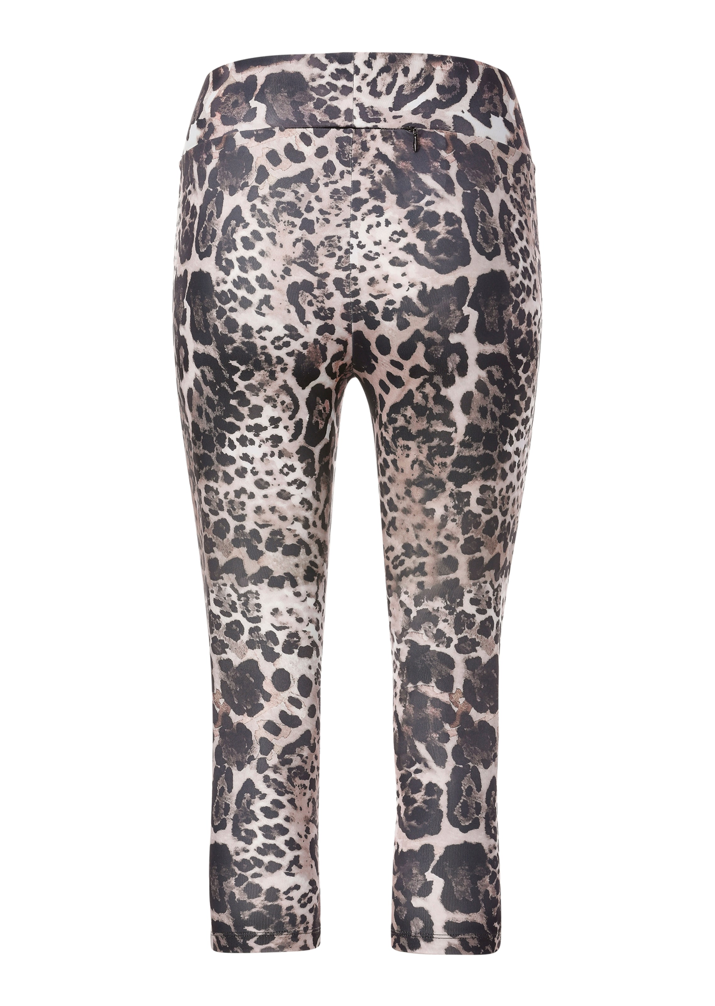 Verkürzte Tights mit Leo-Print