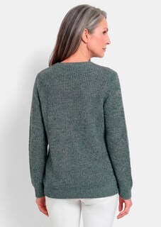 Tricot pullover met naadloze V-hals thumbnail 3