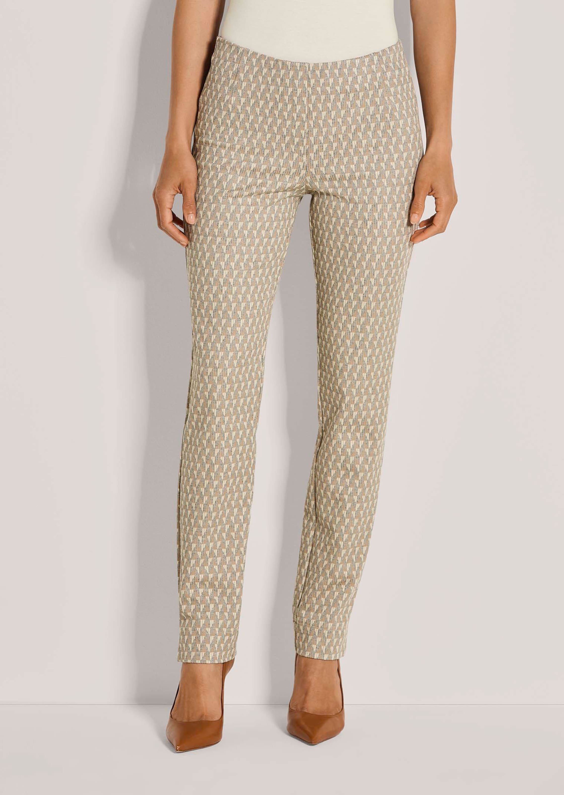 Schlanke Hose mit Jacquard-Muster