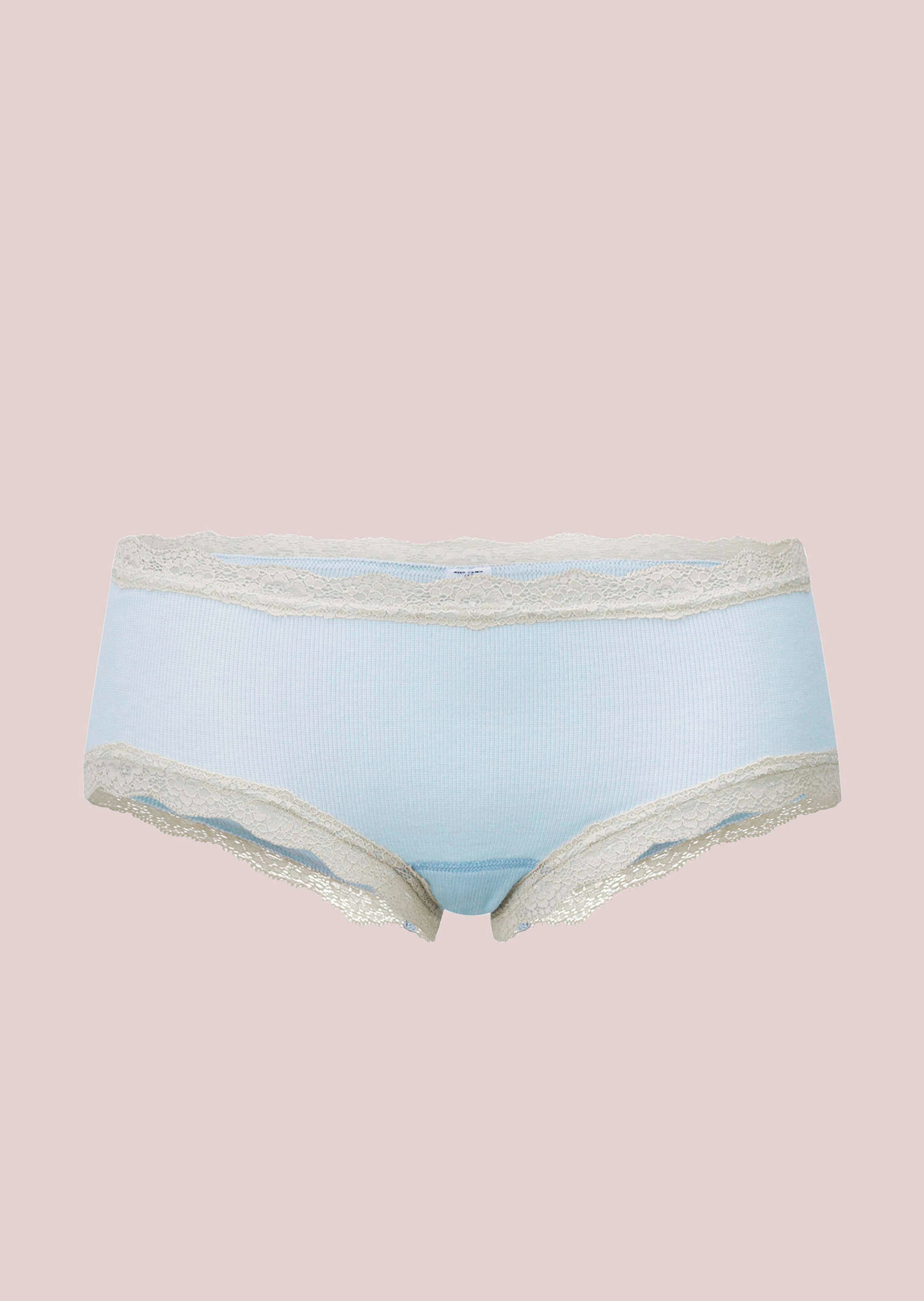 Slip sans coutures orné de dentelle