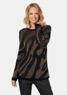 Flauschiger Pullover mit glitzernden Struktur thumbnail 1