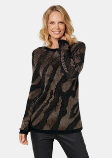 Flauschiger Pullover mit glitzernden Struktur thumbnail 1