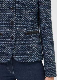 Tweed-Blazer mit Glanzgarn-Akzent thumbnail 5