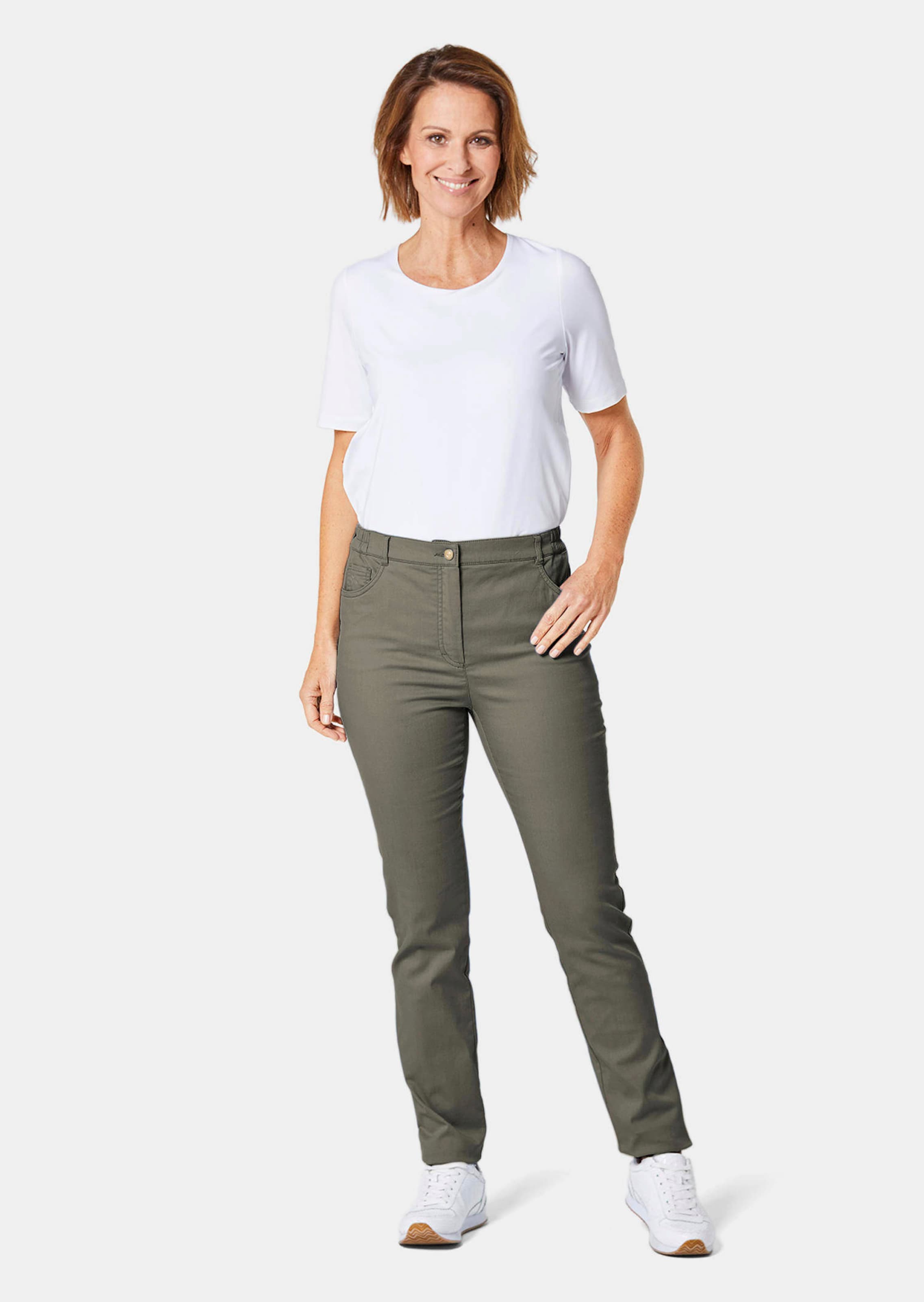 Pantalon stretch CARLA - kaki - Gr. 25 de Goldner Fashion