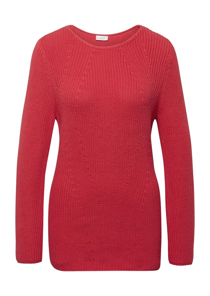 Figurschmeichelnder Pullover aus reiner Baumwolle