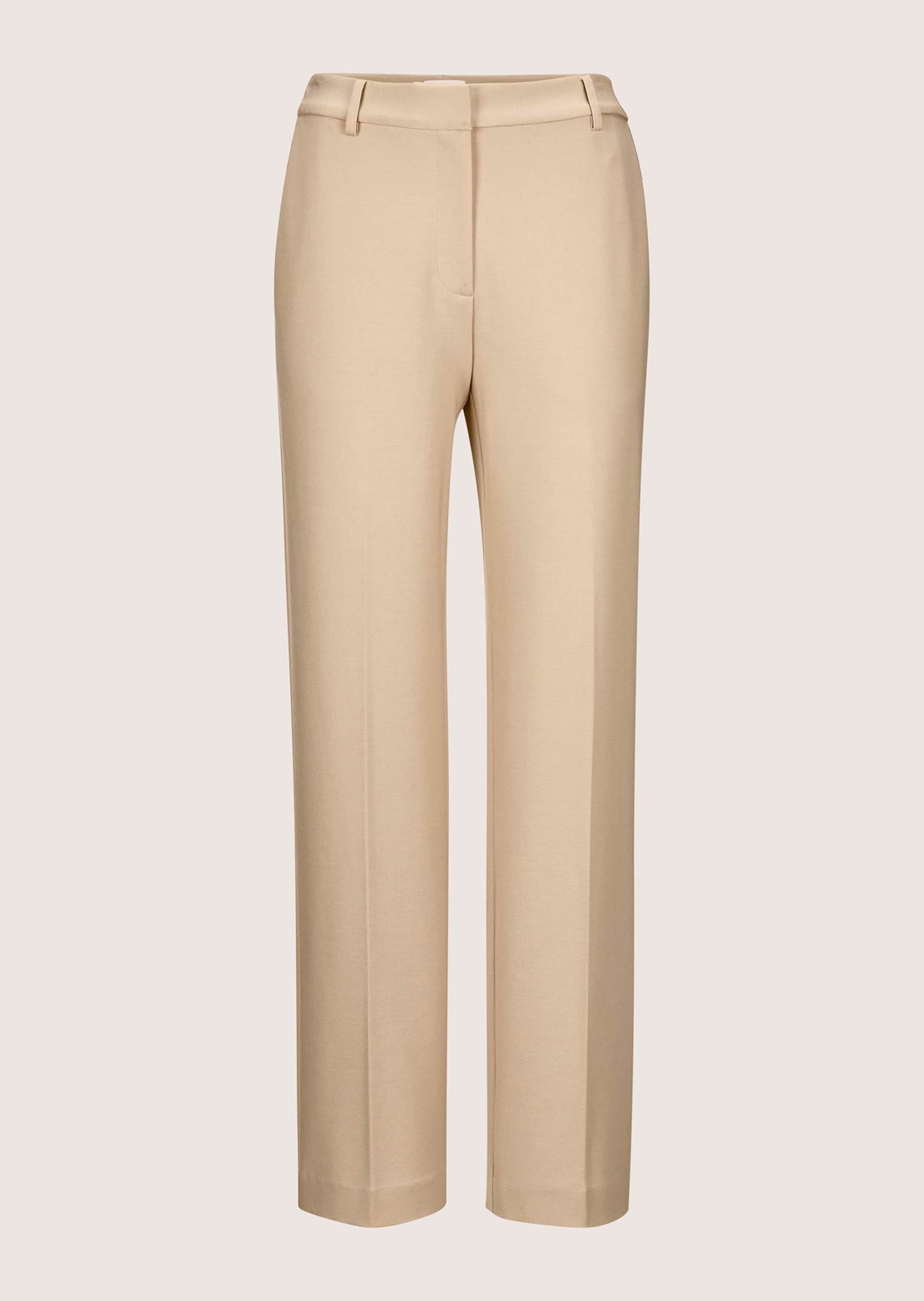 Ankle-free jersey trousers with centre creases