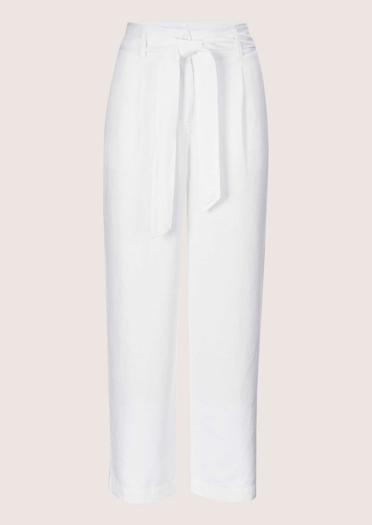 Leinenhose mit Bund- und Bügelfalten