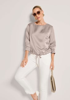 Satinbluse mit Tunnelzug thumbnail 4