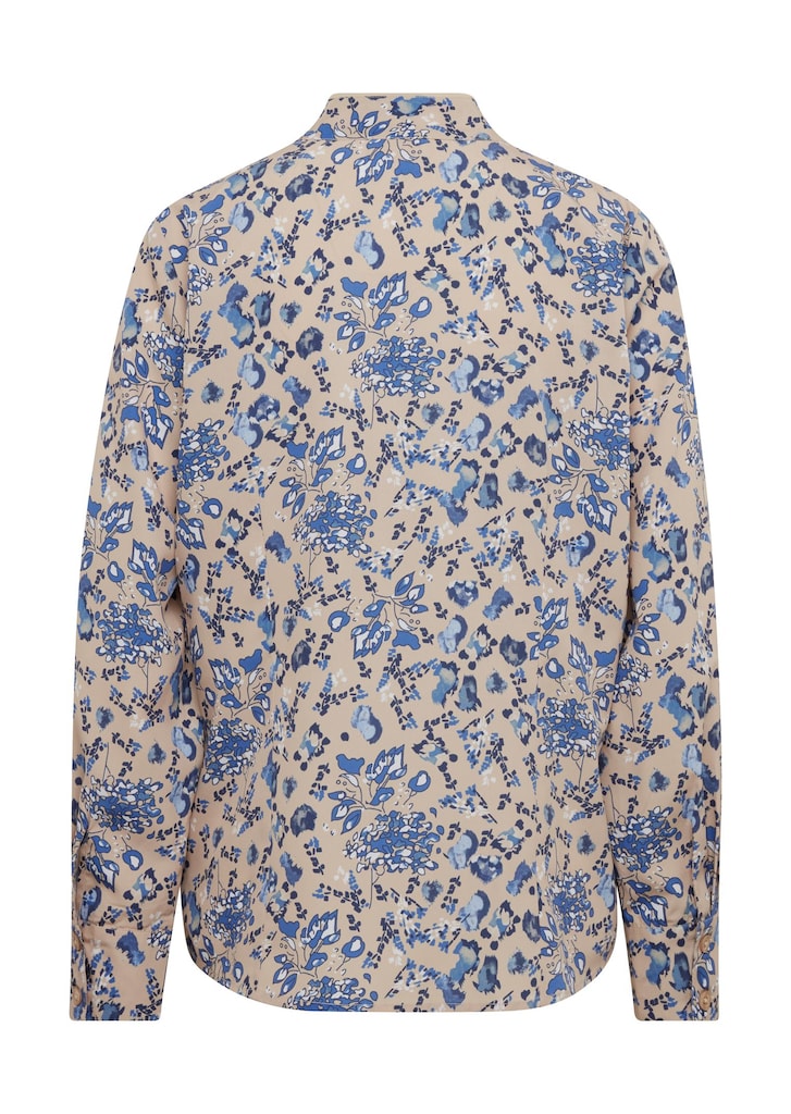 Beeldschone, gedessineerde blouse met sierknoop 2