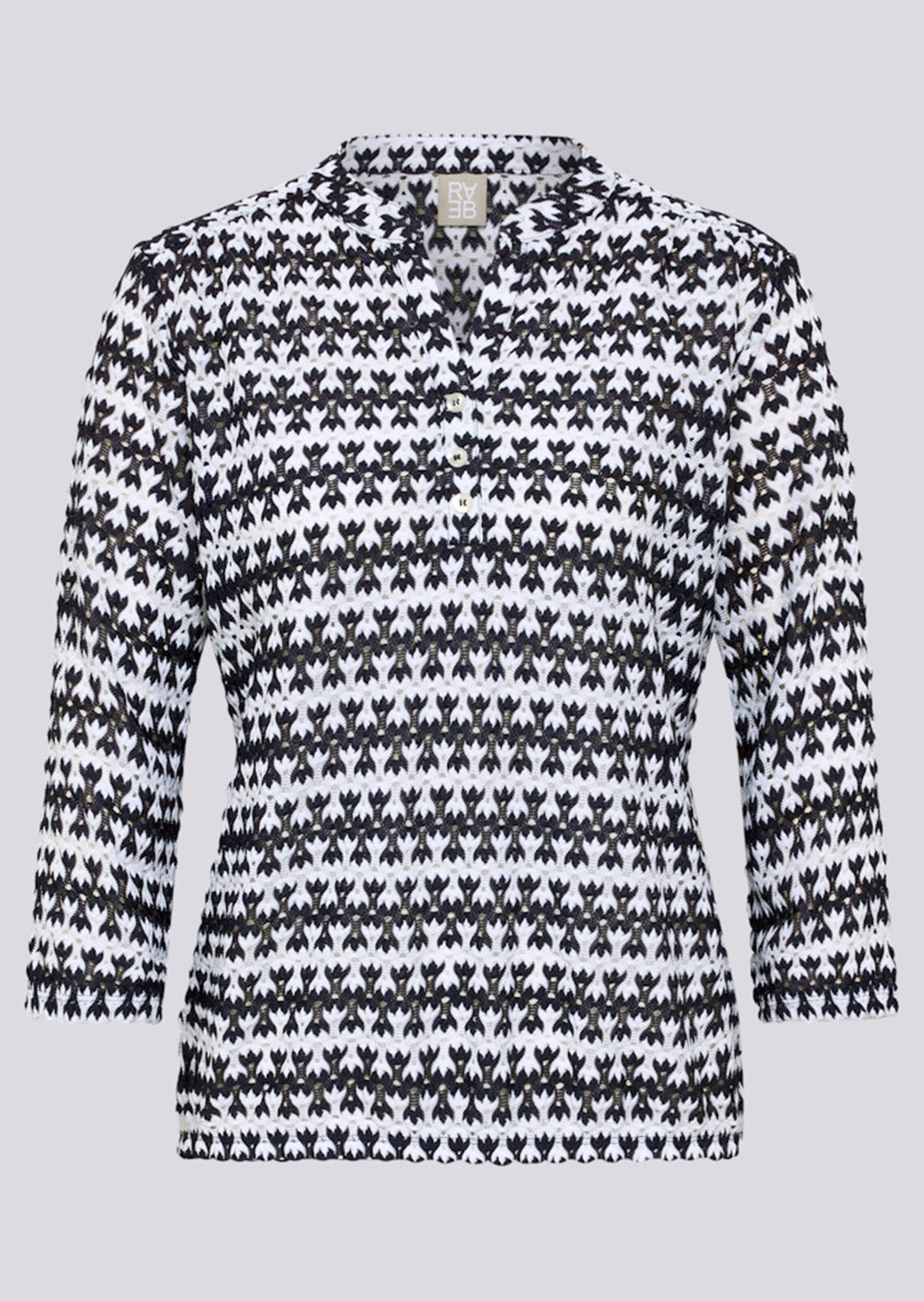 Shirt aus maritimer Spitze