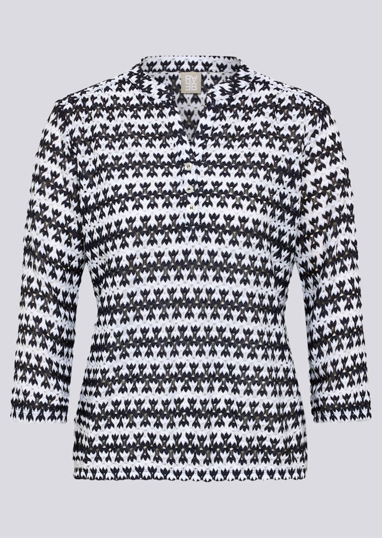 Shirt aus maritimer Spitze