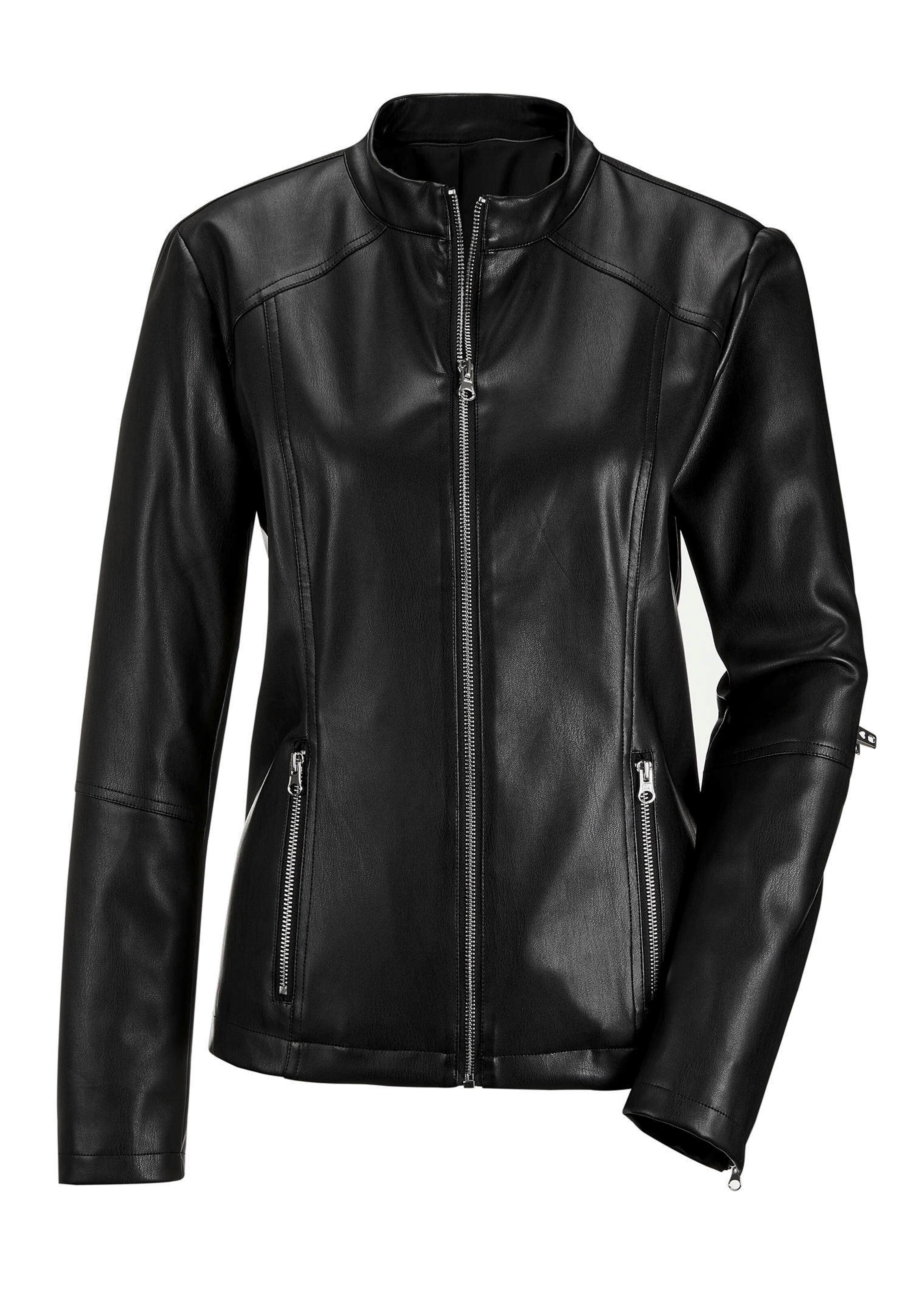 Jacke in Lederoptik
