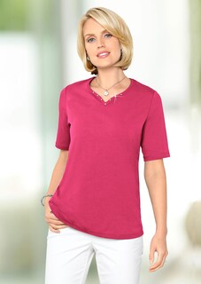 T-Shirt mit charmantem Ausschnitt und Schmucksteinchen thumbnail 7