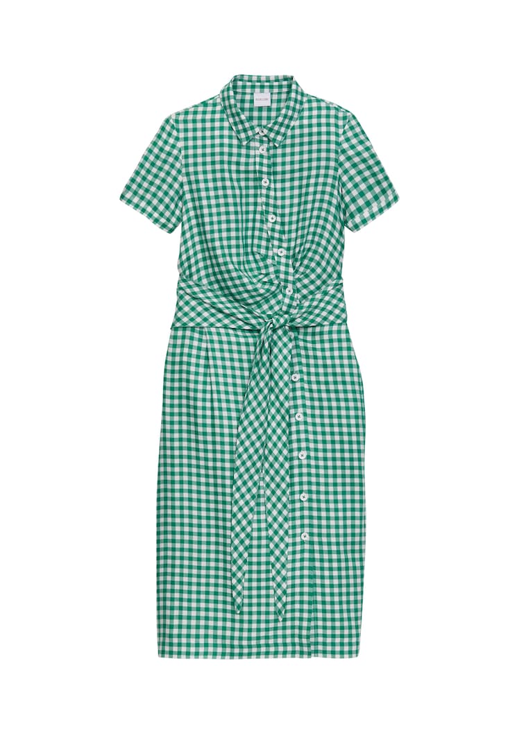 Check dress with short sleeves in green / white | MADELEINE Fashion Check dress with short sleeves in green / white | MADELEINE Fashion