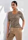 Animal print top with round neck thumbnail 7